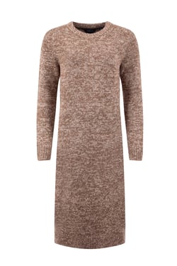 Weird Fish Hawkins Knitted Midi Dress Mocha Size 8