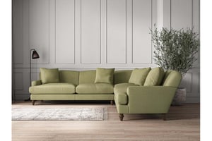 nkuku Deni Corner Sofa | Make To Order | Grand | Brera Linen Sage