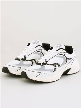 Tommy Jeans Mens Archive 25 Trainers - White Black - 45