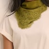 Olive Green Lace Trim Square Scarf