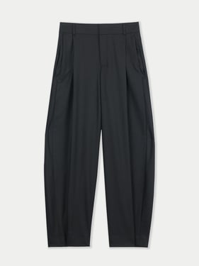 Barrel-Leg Cashmere Pants - XL / Black / WP0012-1481