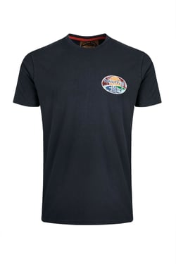 Weird Fish Land and Sea Back Print Graphic T-Shirt Navy Size S
