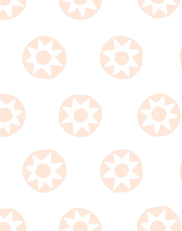 Sun Dial' Wallpaper by Tea Collection - Peach - Traditional / Sample - 8 x 8 in.