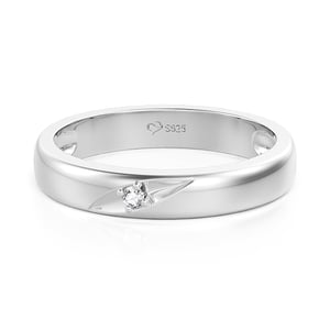 Jeulia Winged Sterling Silver Promise Ring for Men