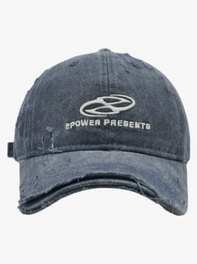 Thesupermade Ripped Denim Baseball Cap - 2028 - Navy / One Size