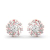 Jeulia Sunshine Round Cut Sterling Silver Stud Earrings