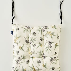 Olive Print Chair Cushion