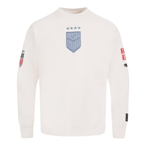Unisex Pro Standard USWNT Varsity Blues Cream Crewneck / 2X