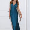 Unconditional Love Satin Maxi Dress Teal