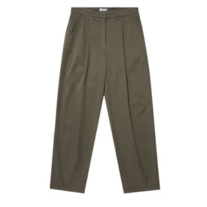 Sunspel Womens Pleated Chino Pale Khaki