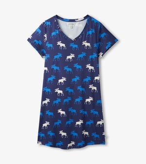 Women's Blue Moose Polyknit Nightdress