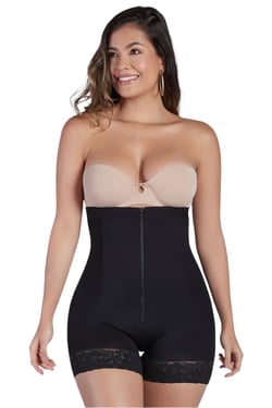 High Waist Shorts Sculpting - Black / 5XL