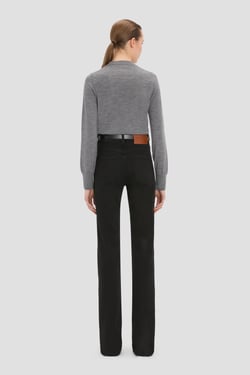 Victoria Beckham Austen Jumper In Grey Marl - XL - Womens