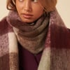 Brown & Purple Check Scarf