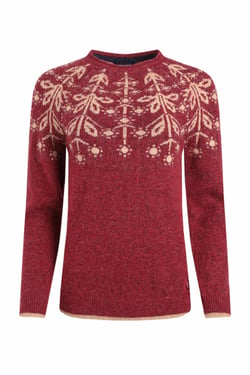 Weird Fish Miska Fair Isle Jumper Rhubarb Size 8