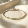 Citrine Gemstone Silver Tennis Bracelet