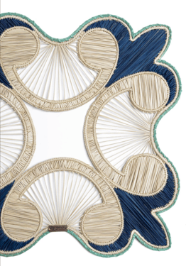 Solstice Handoven Iraca Placemat - Navy