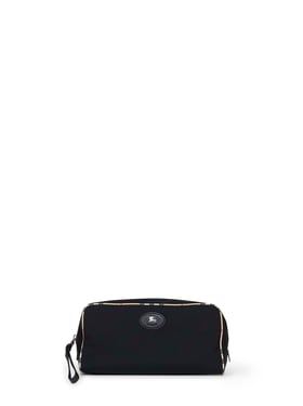 BURBERRY | Black large travel bag with Check trims | Man | PZ