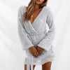 Static Memory Sequin Dress Silver