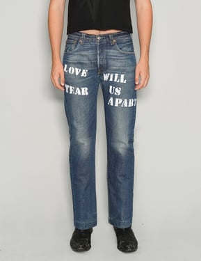 Love Will Tear Us Apart' Jeans in Blue