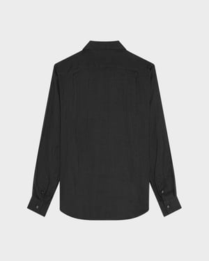 Vilebrequin - Men Solid Ramie Shirt - Shirt - Caracal - Black - Size XXXL