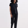 Relaxed Tee Set in Black - Black / S