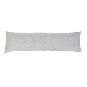 June 18" X 60" Decorative Body Pillow With Insert   Ocean /  Grey
