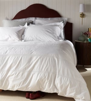 White Freya 100% Cotton Duvet Cover