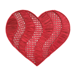 Heart Waves Handwoven Iraca Placemat