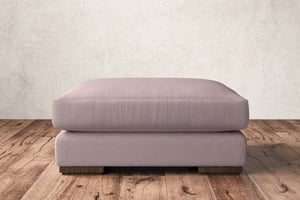 nkuku Guddu Large Dining Footstool | Make To Order | Recycled Cotton Lavender | No Colour