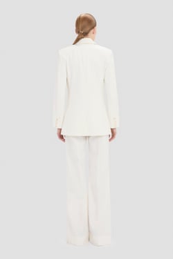 Victoria Beckham Katherine Jacket In Ivory - 14 - Womens