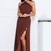 Love Potion Halter Maxi Dress Brown