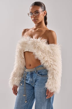 AKIRA Snow Fur Top | Size 1X