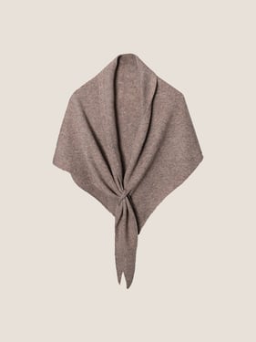 Wool Cross Style Shawl Scarf - Deep Khaki / One Size