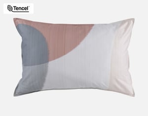 QE Home Tarna Contemporary Pillow Sham, Geometric, Orange, King