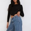 Gentle Rain Long Sleeve Top Black