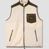 Patchwork Fleece Vest (Natural / Olive) - XXL