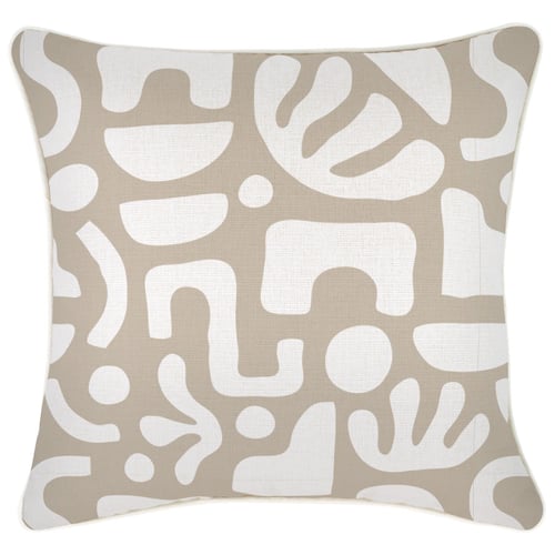Cushion Cover-With Piping-Sand Beige-45cm x 45cm