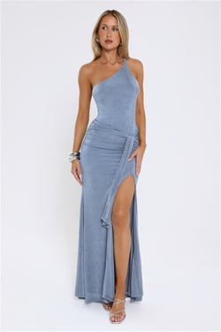 Summer Whisper Maxi Skirt Steel