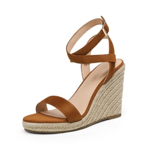 DREAM PAIRS Open Toe Espadrille Platform Wedge Sandals