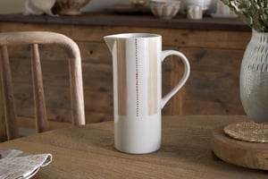 nkuku Patthar Jug | Serveware | Large | Cream & Clay