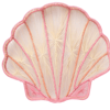 Shell Charm Handwoven Iraca Decorative Tray - Natural