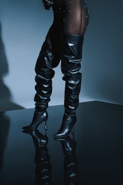 AKIRA Azalea Wang Stephan Boot | Black | Size 11