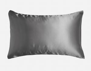 QE Home Satin Pillowcases in Charcoal (Set of 2), Grey
