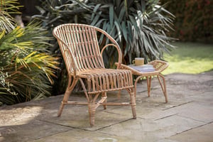nkuku Ajaya Rattan Dining Chair | Garden | One Size | Natural