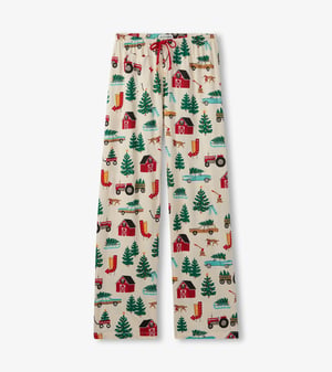 Women's Christmas Tree Farm Cotton Pajama Pants