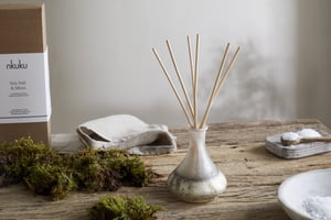 nkuku Sea Salt & Moss Reed Diffuser | Candles & Home Fragrance | One Size | Aged Smoke