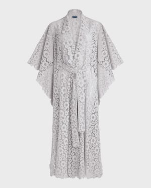 Vilebrequin - Women Guipure Kimono Flowers Lace - Kimono - Kiyomi - White - Size OSFA