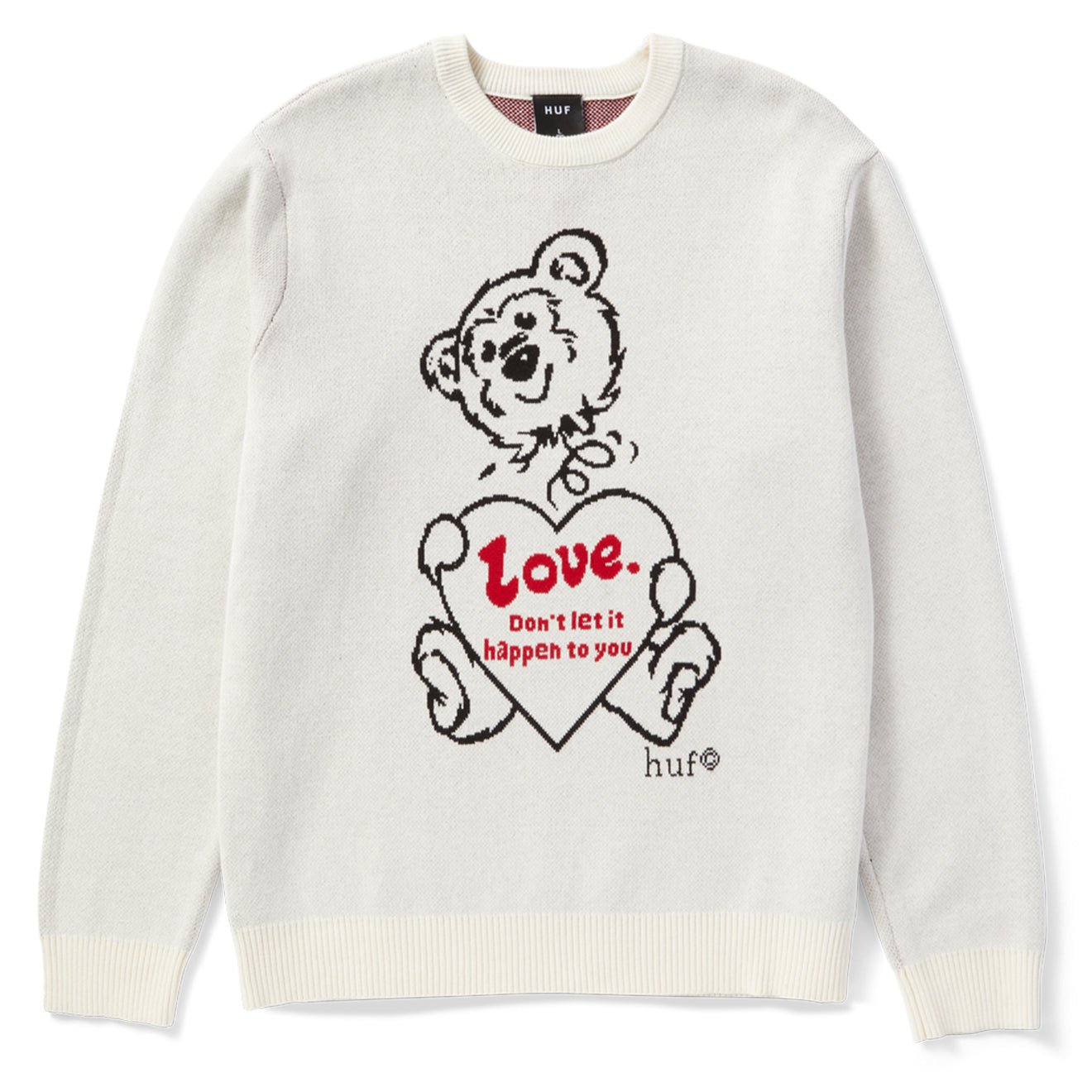 Huf Womens Bad News Crewneck Sweater Bone