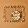 Elegance Cotton Ruffled Edge Placemat - Beige